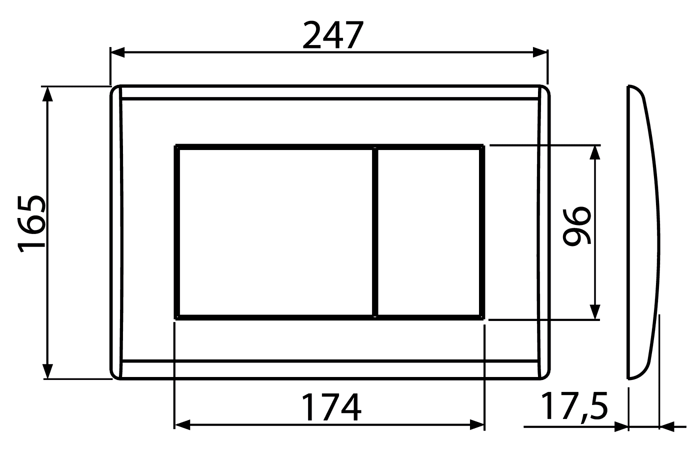 Alcaplast M271 Кнопка смыва для унитаза (хром)