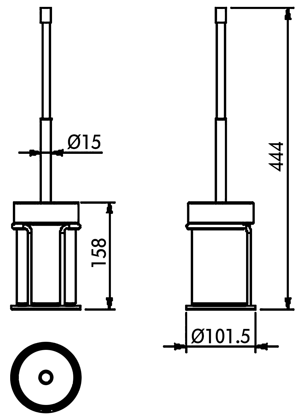 Langberger Alster 10927A Ёршик для унитаза напольный