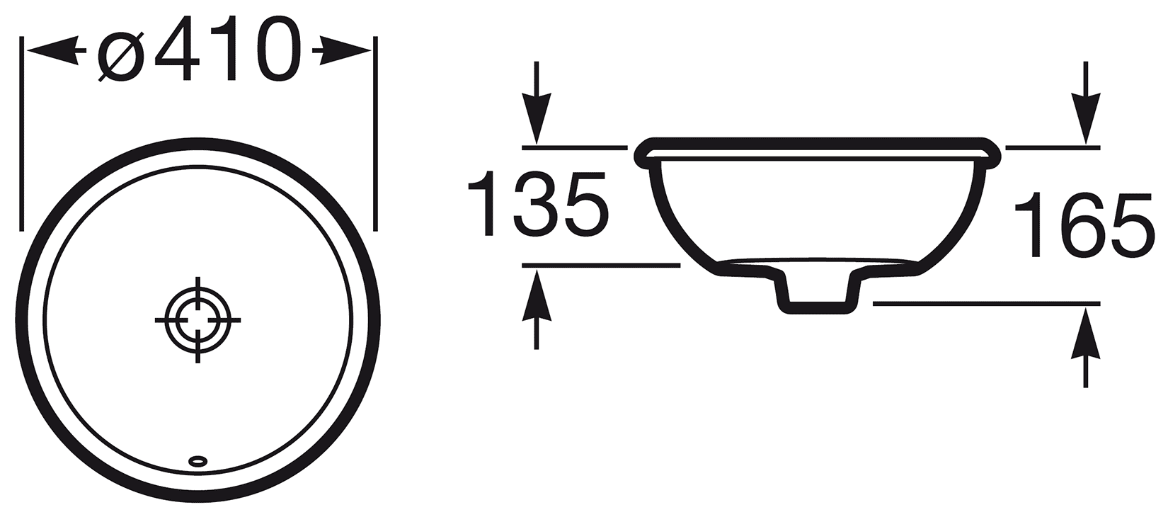 Roca Foro 327872000 Раковина врезная Ø400