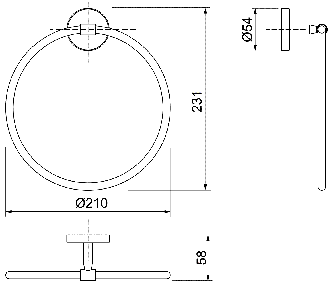 Grohe BauCosmopolitan 40460 001 Полотенцедержатель-кольцо