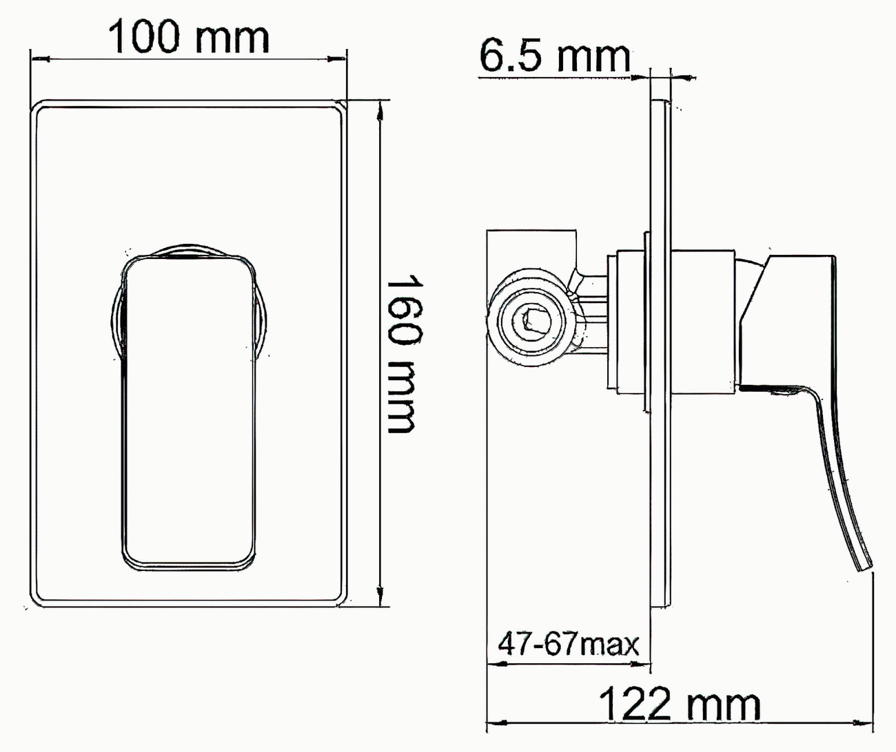 WasserKraft Exter 1651 Встраиваемый смеситель для душа (бронза)