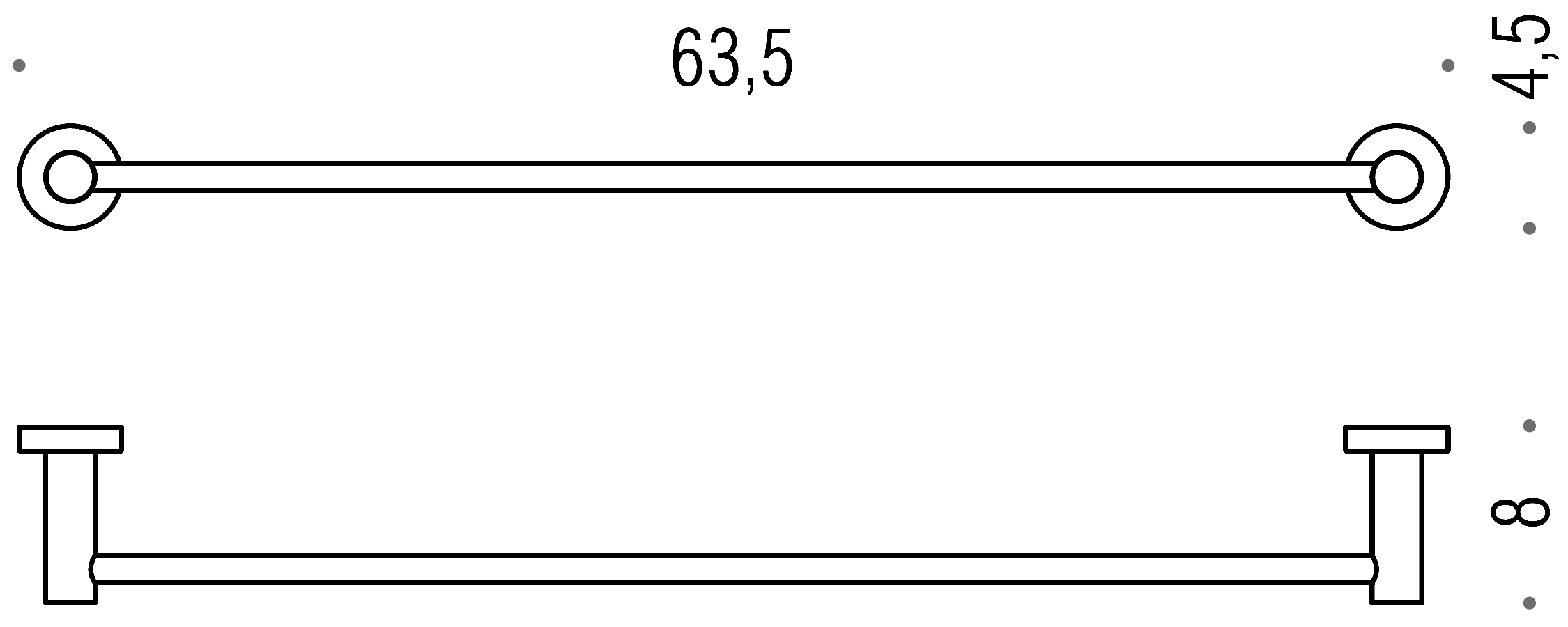 Colombo Plus W4911 Полотенцедержатель 63.5 см (хром)