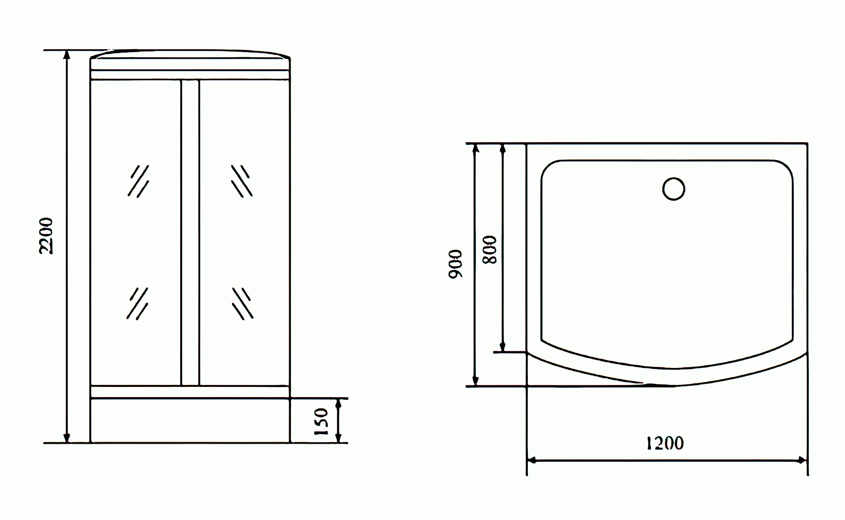 Timo Standart T-6615 Silver Душевая кабина 120x90x220