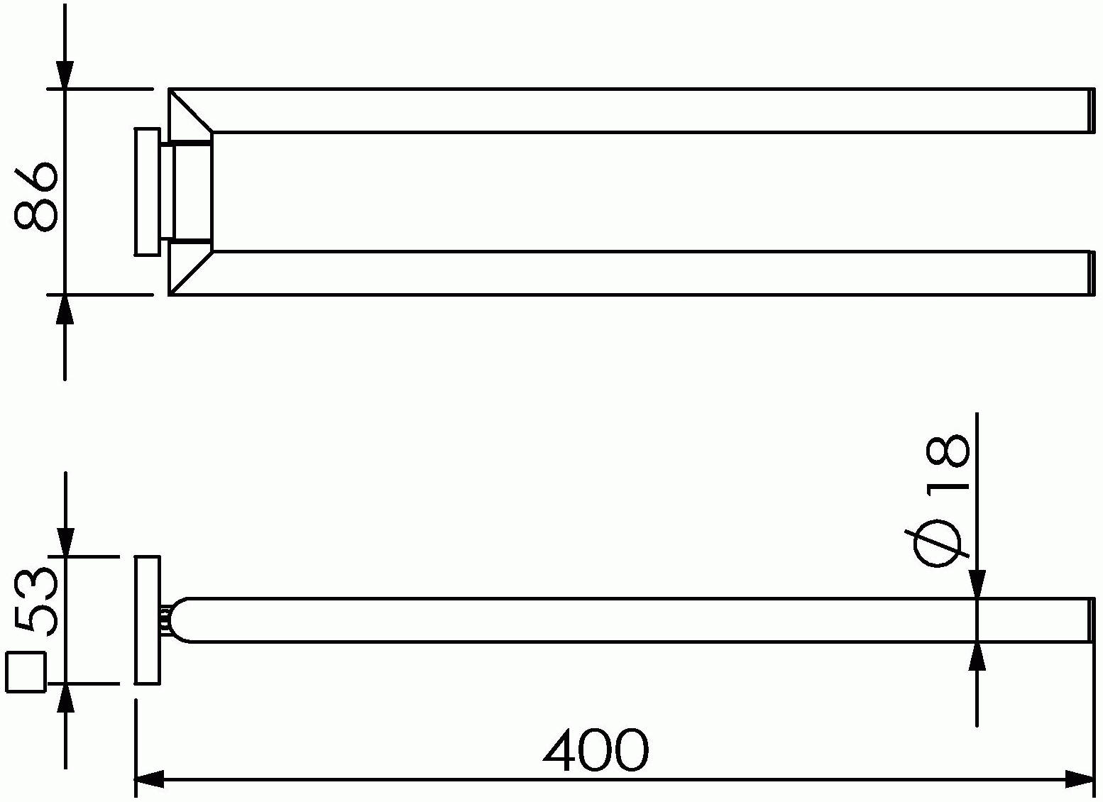 Langberger Ledro 11808E Полотенцедержатель двойной поворотный