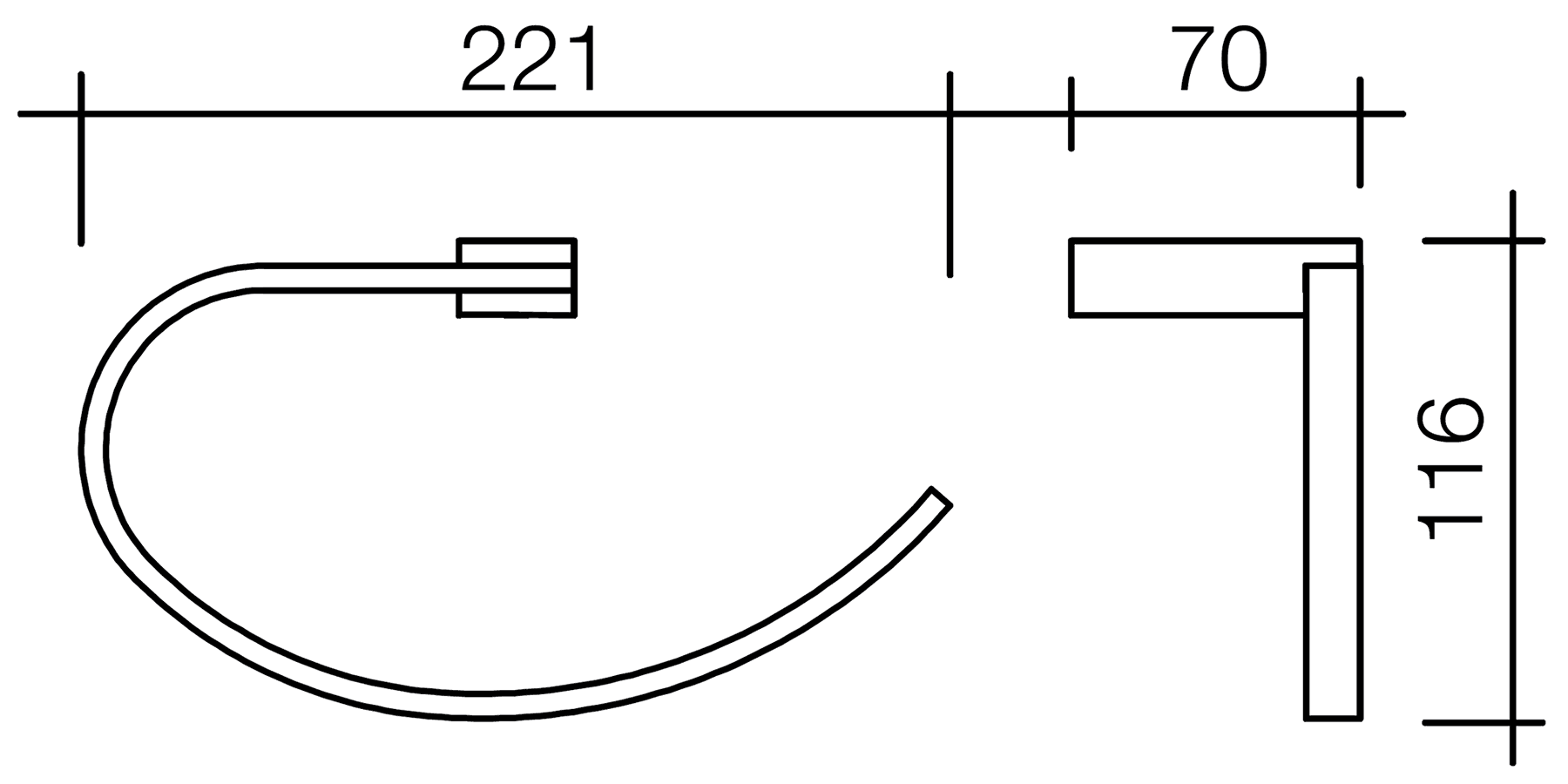 Schein Allom 225A1 Полотенцедержатель малый