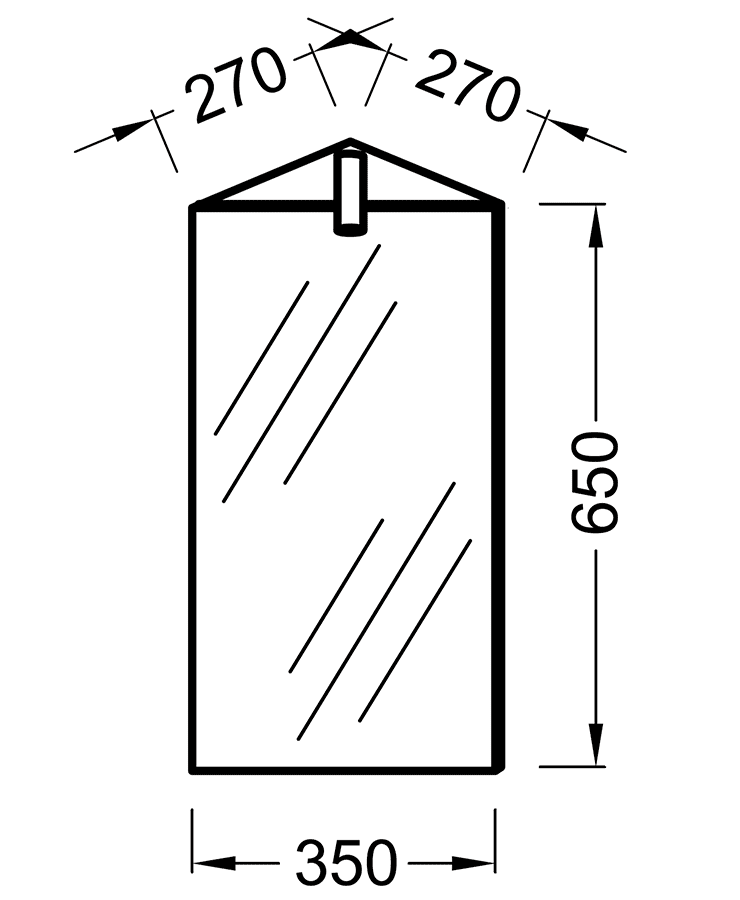 Jacob Delafon Odeon UP EB870-NF  Зеркальный шкаф угловой 35 см