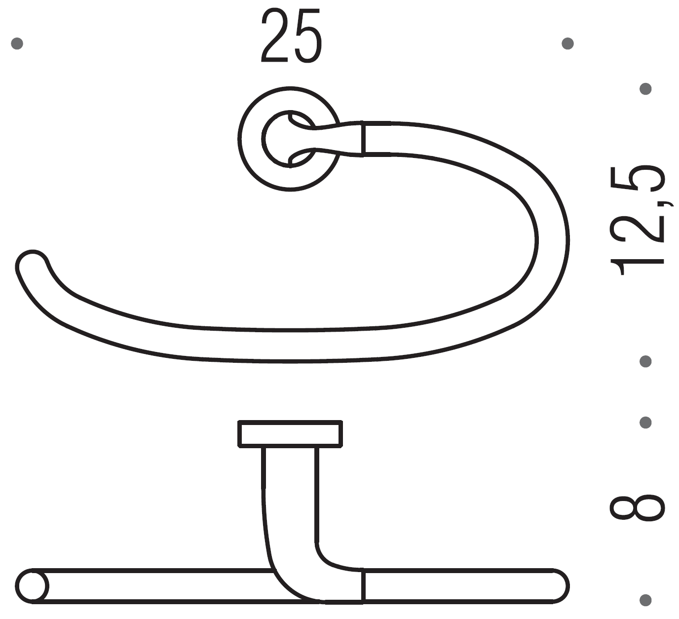 Colombo Basic B2731 Полотенцедержатель-кольцо