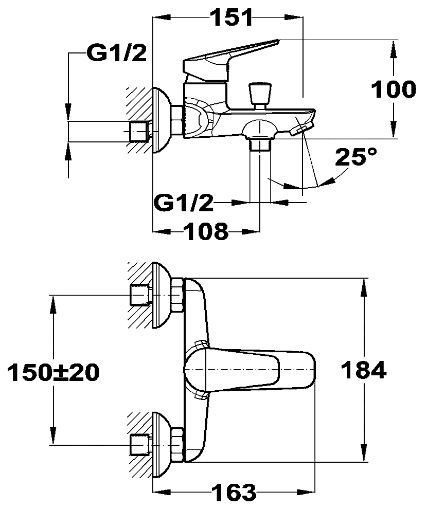 Mofem Bridge 151-1851-00 Смеситель для ванны