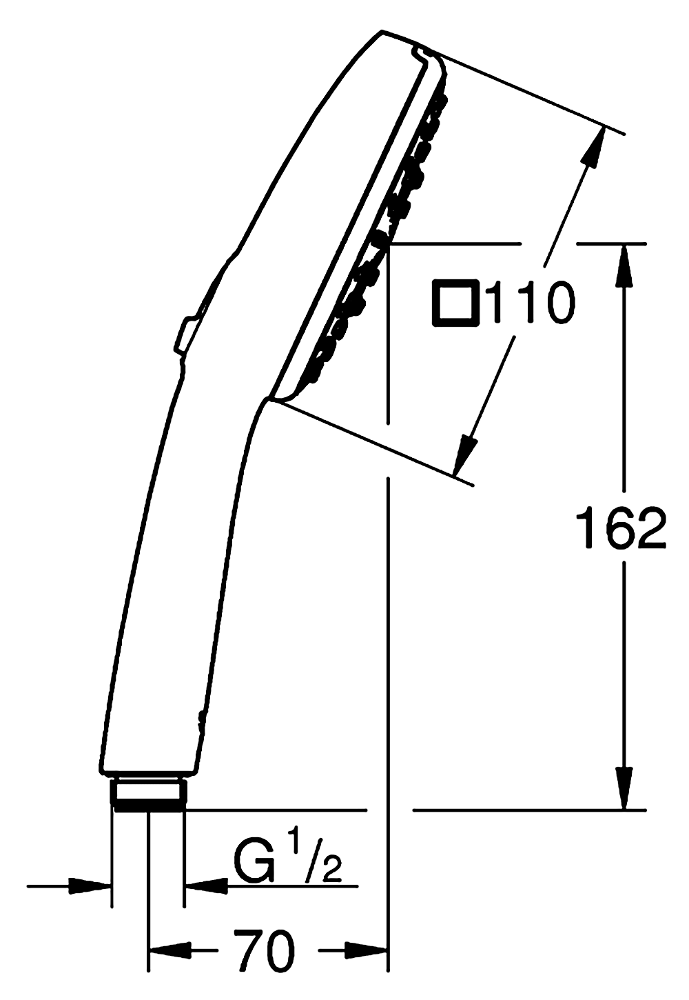 Grohe Tempesta Cube 110 26746 2433 Ручной душ 7.4 л/мин (2 режима)
