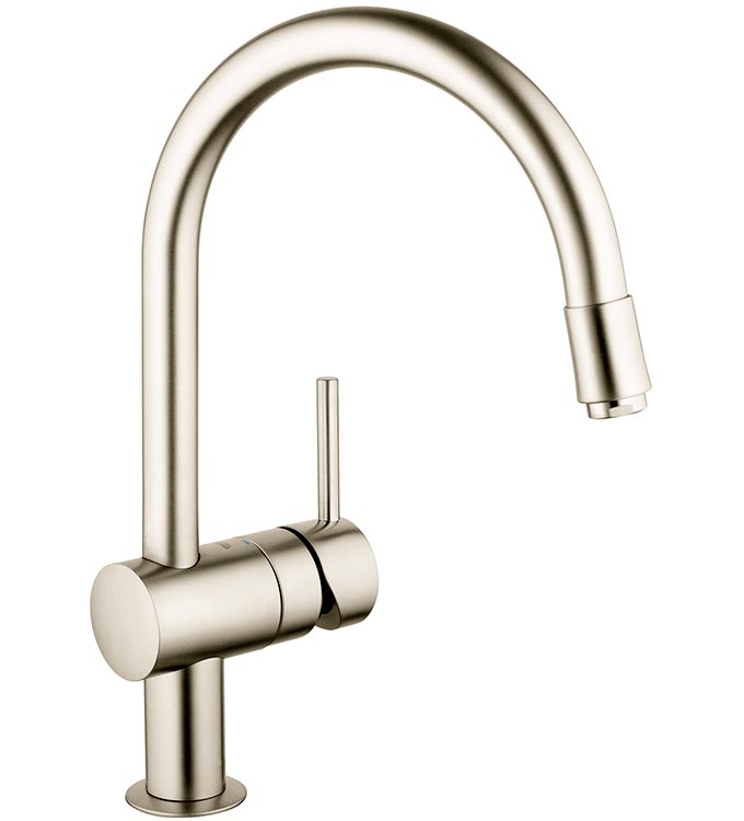 Grohe Minta 32918 DC0  Смеситель кухонный с выдвижным изливом (суперсталь)