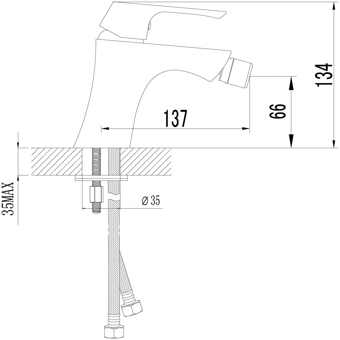 Lemark Unit LM4508C Смеситель для биде