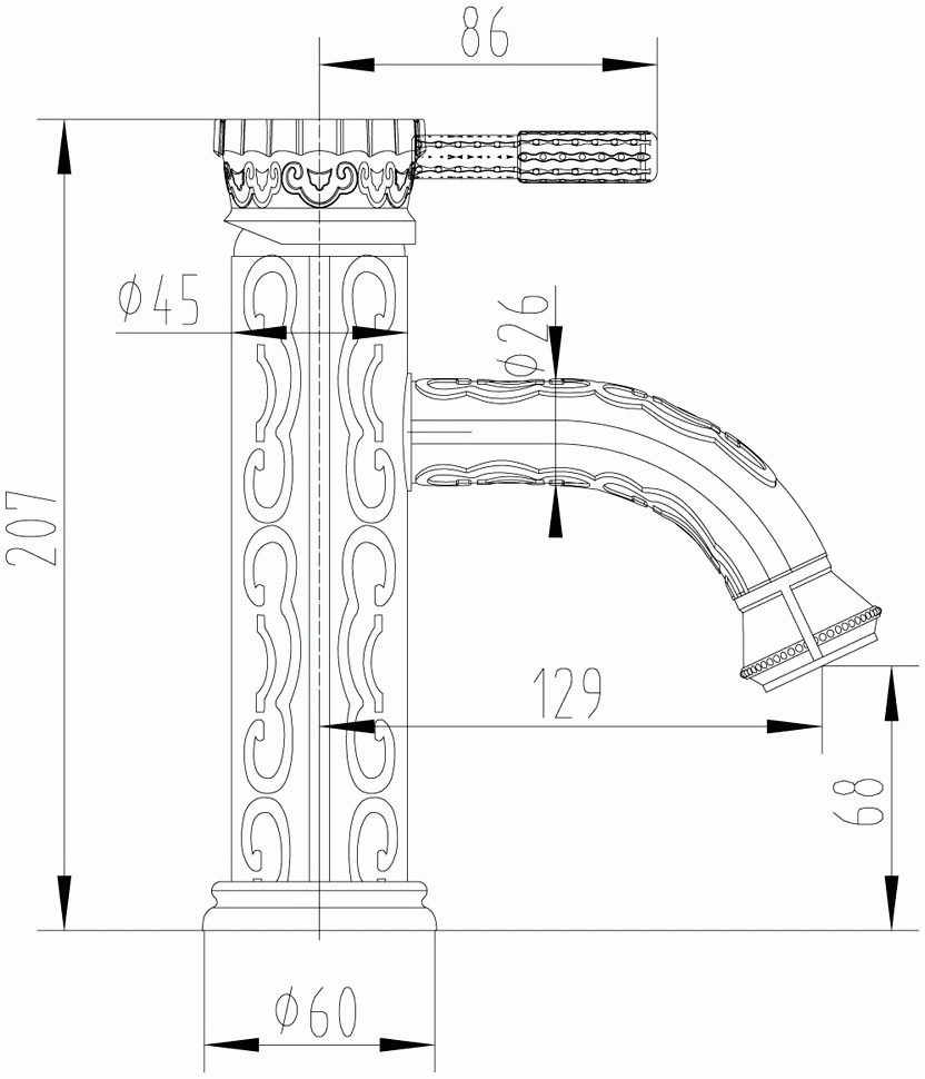 Lemark Jasmine LM6606B Смеситель для раковины