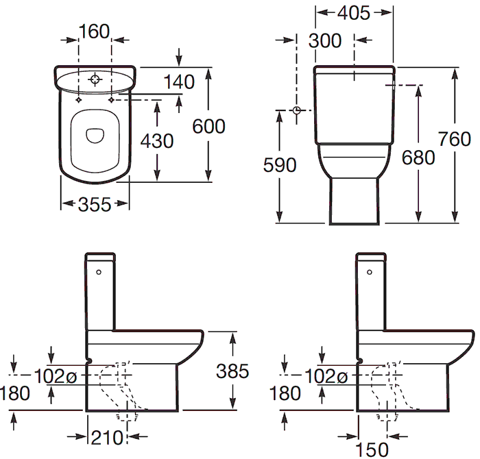 Roca Dama Senso Compacto 342518/34151B/801512004 Унитаз-компакт с крышкой SoftClose