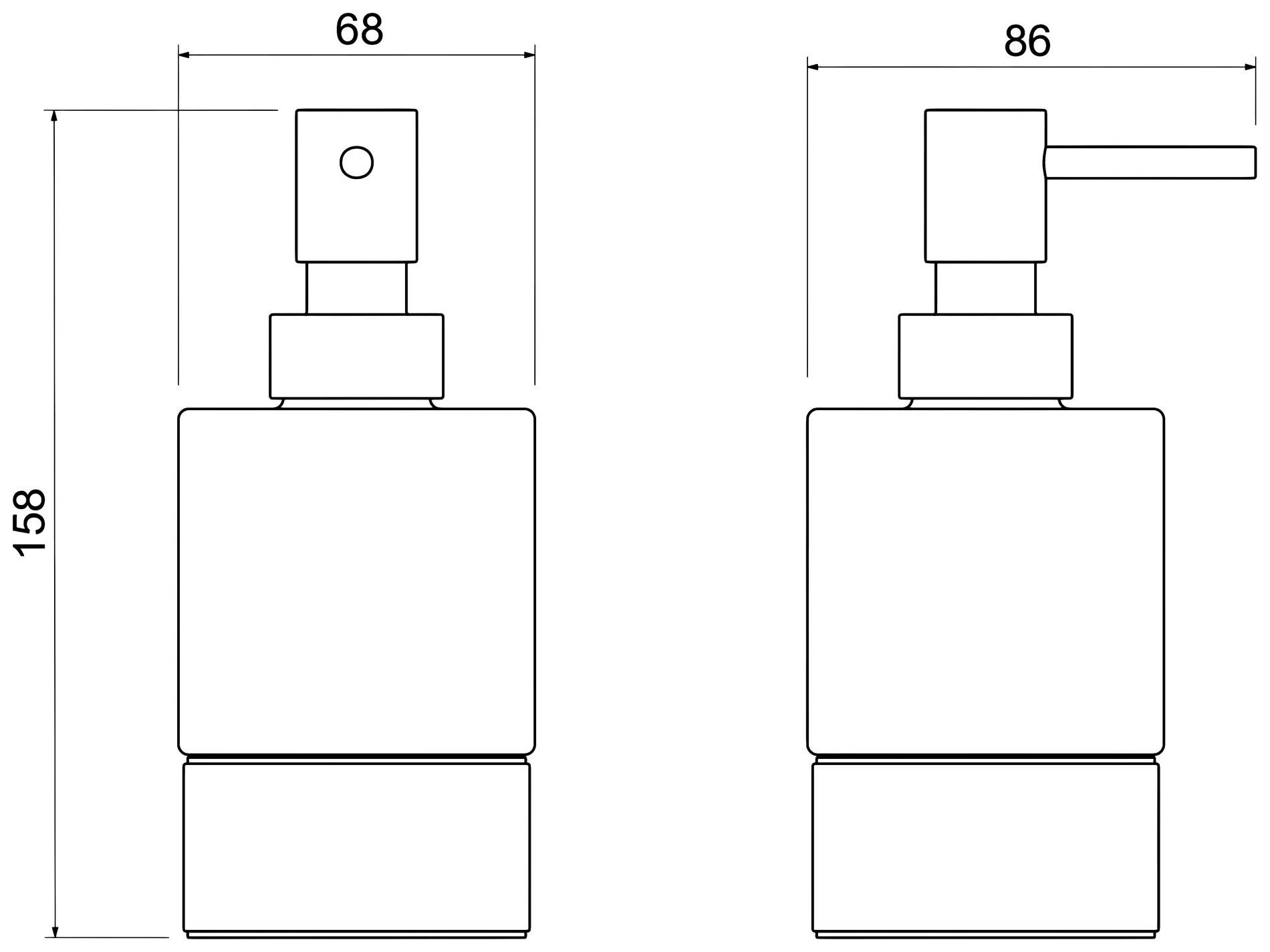 Aquatek Лира AQ4429MB Диспенсер для жидкого мыла настольный (чёрный)