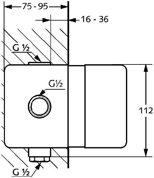 Kludi 38624Z Механизм встроенного смесителя для ванны