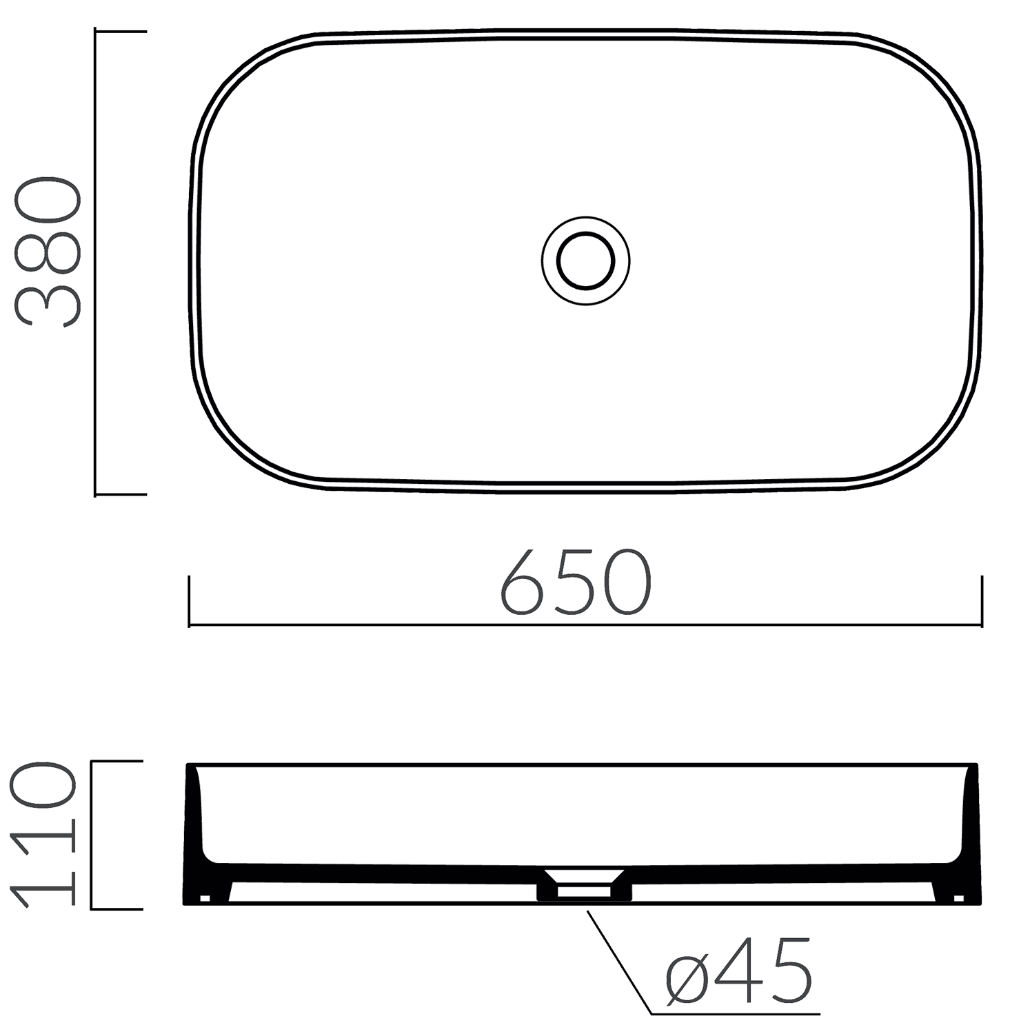 Galassia SmartB 7407 Свободностоящая раковина 650x380