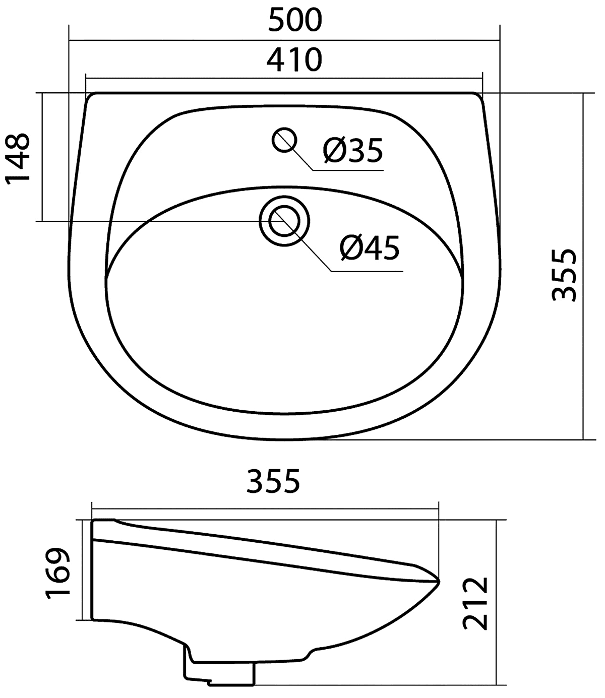 Santek Бриз 50 1.WH11.0.451 Раковина 500x355