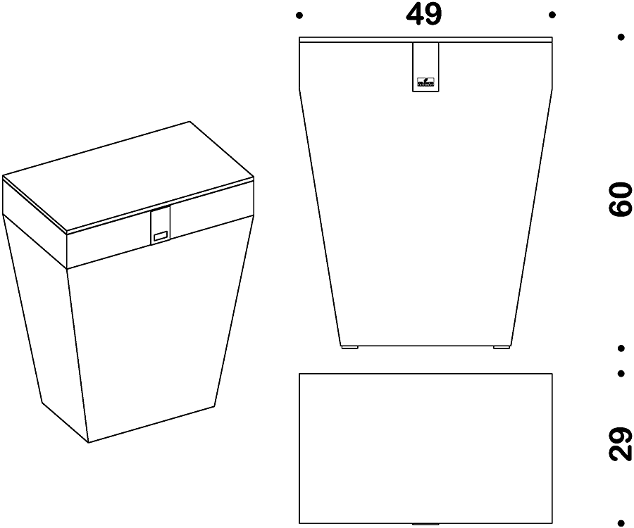 Colombo Black&White B9201 EPN Корзина для белья (экокожа, чёрный)