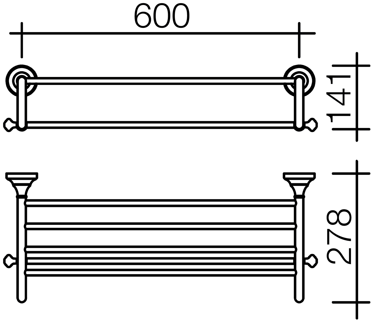 Schein Saine 7053042VF Полка для полотенец (золото)