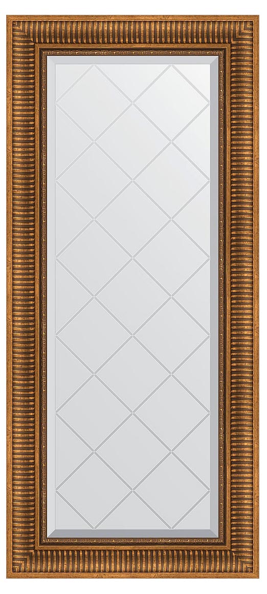 Evoform Exclusive-G BY4068 Зеркало с гравировкой в багетной раме 57x127