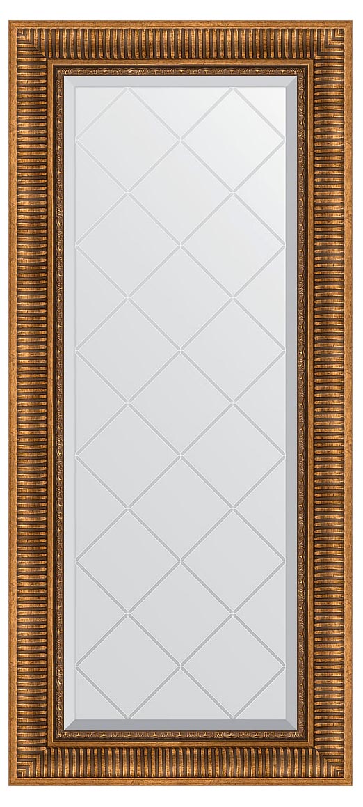 Evoform Exclusive-G BY4068 Зеркало с гравировкой в багетной раме 57x127