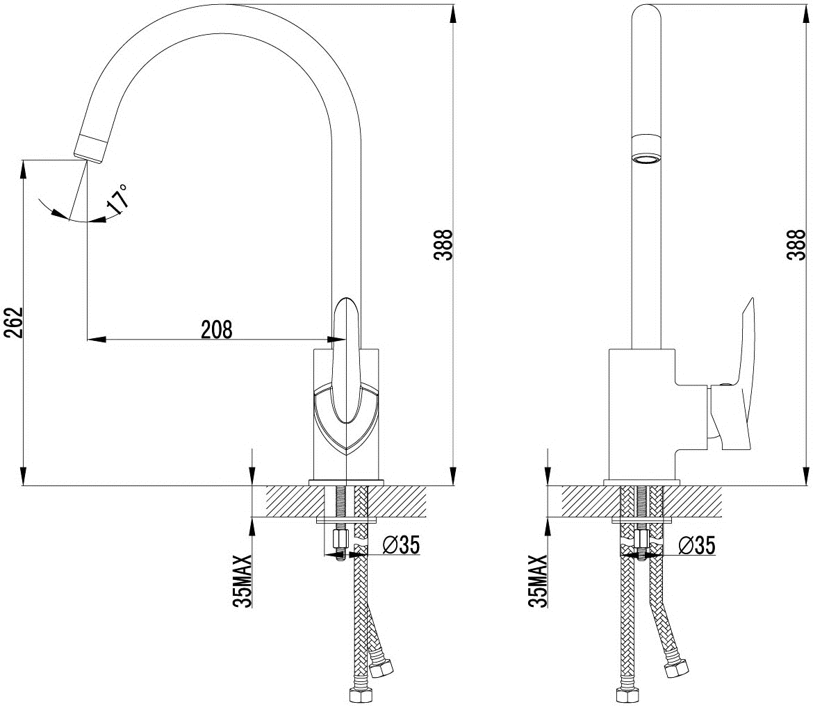 Lemark Mars LM3505C Смеситель для кухни