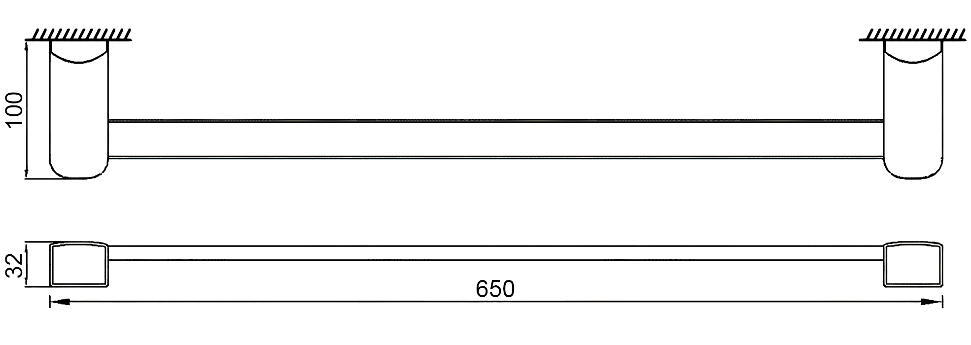 RUSH Thira TR36531A Полотенцедержатель 60 см