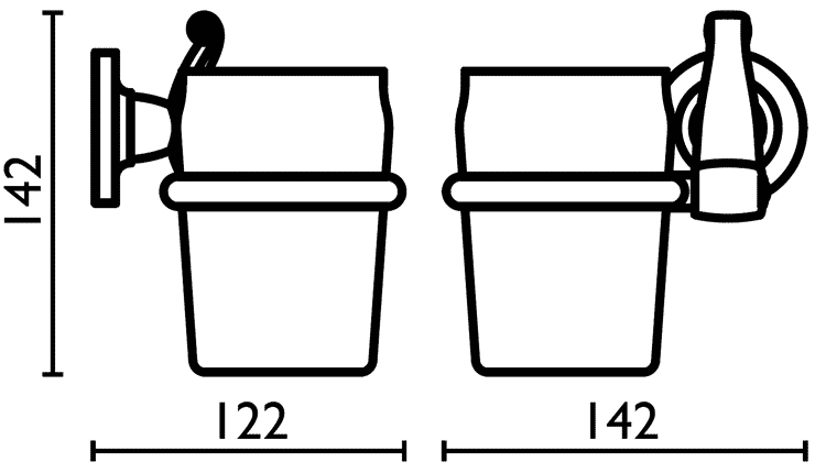 Bagno&Associati Opera 70.01.92  Стакан настенный стекло (бронза)