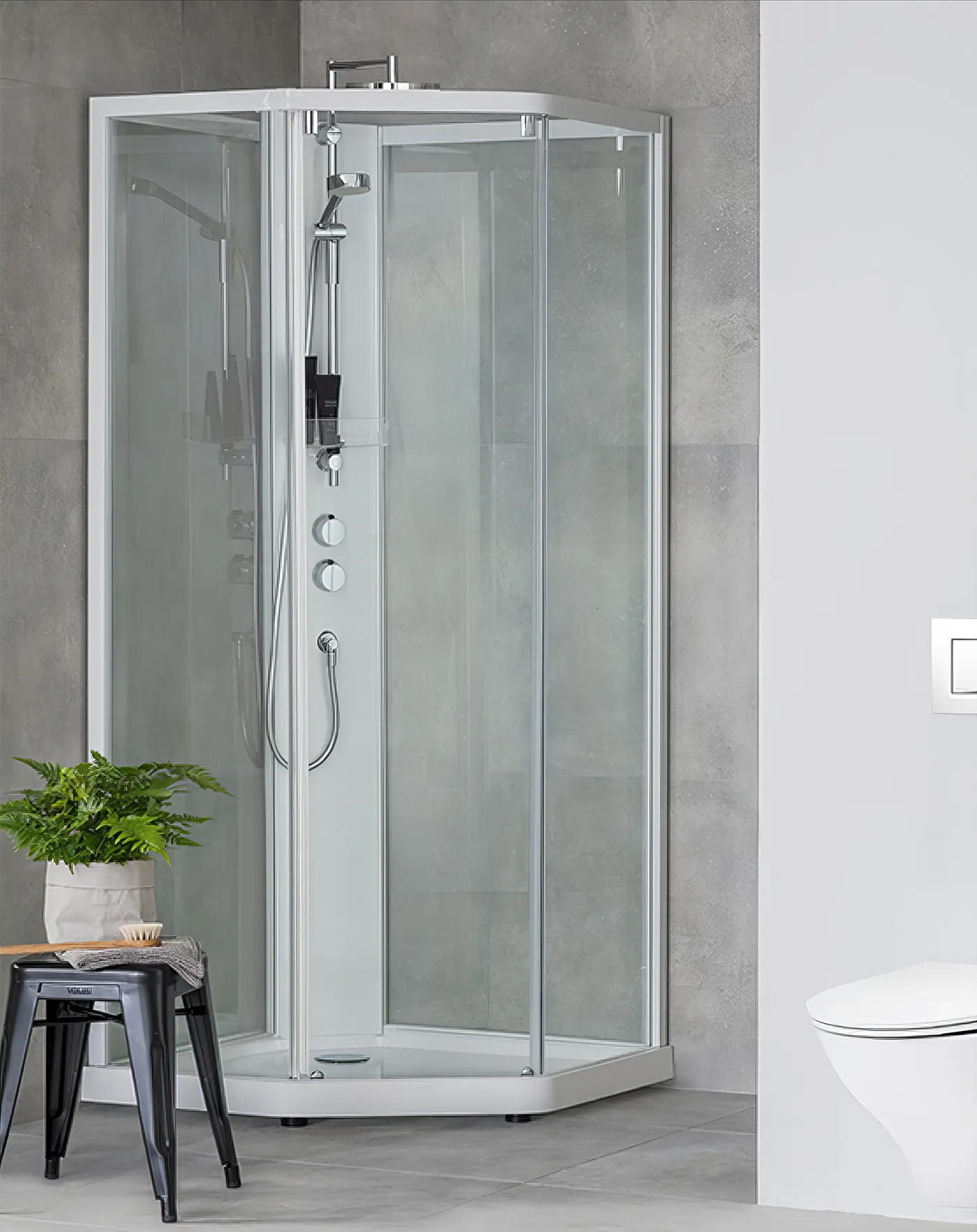 IDO Showerama 10-5 Comfort 131.401.201.301 Душевая кабина 90х90 (прозрачное/белый)
