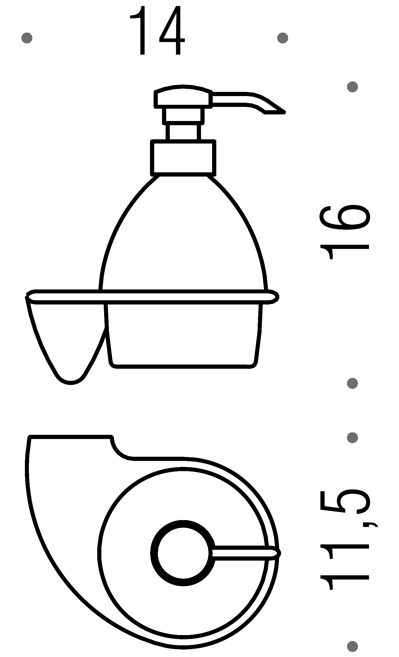 Colombo Khala B9303 Диспенсер для жидкого мыла настенный