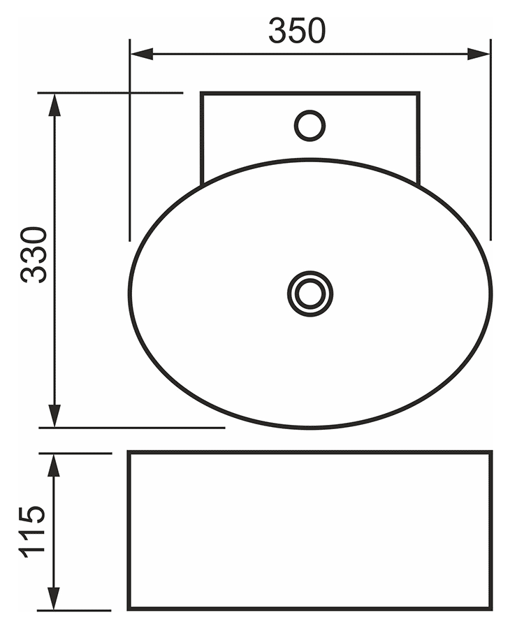 Melana MLN-7728 Мини-раковина 350x330