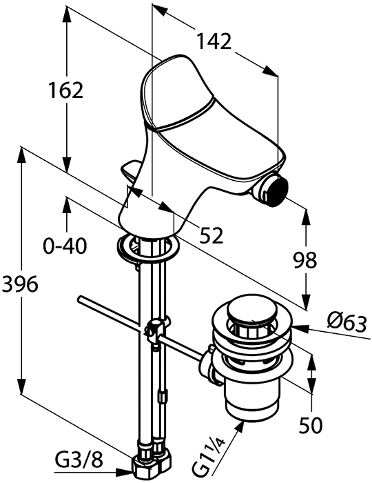 Kludi Ambienta 53216 0575 Cмеситель для биде