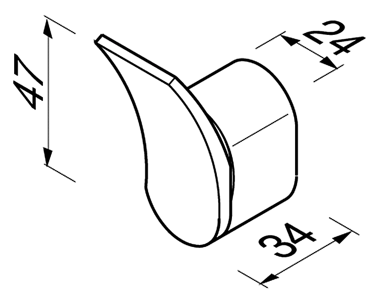 Geesa Wynk 914560-02 Крючок 47 мм (модель I)