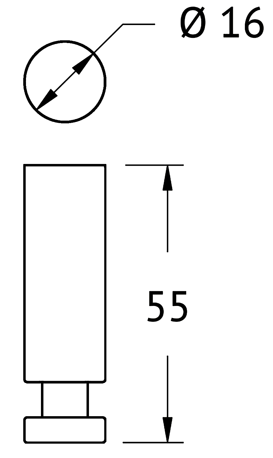 ArtWelle Universell 8105-2 Крючки 55 мм (комплект 2 шт.)