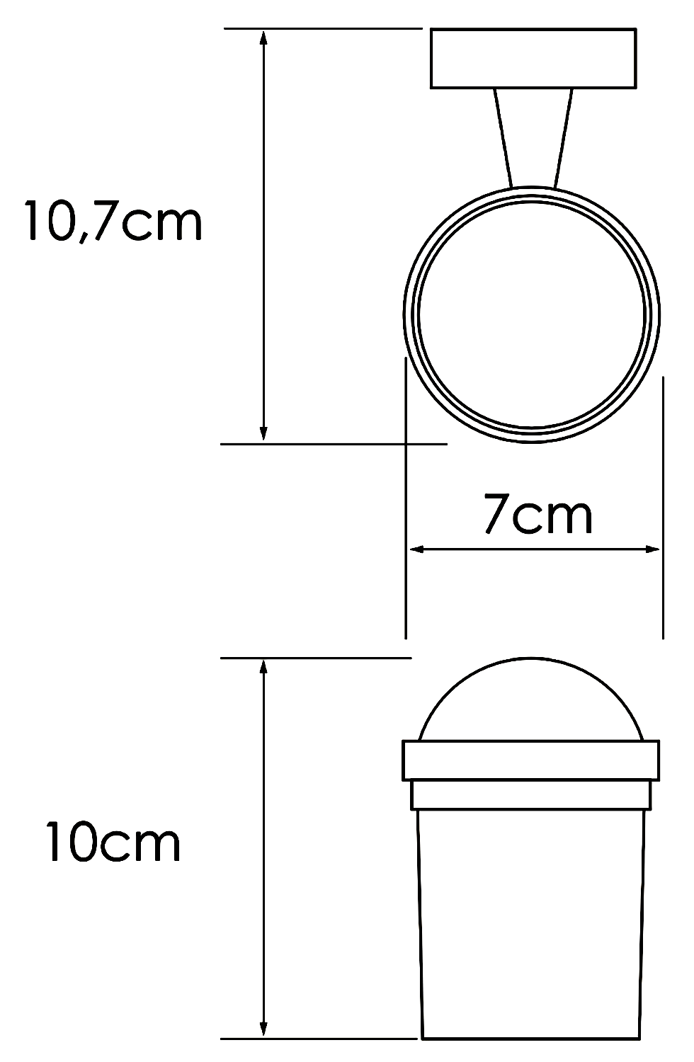 WasserKraft Isen K-4028 Стакан настенный