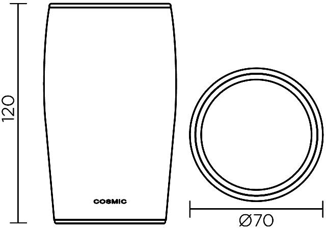 Cosmic Next 257.06.51  Стакан настольный (чёрный)