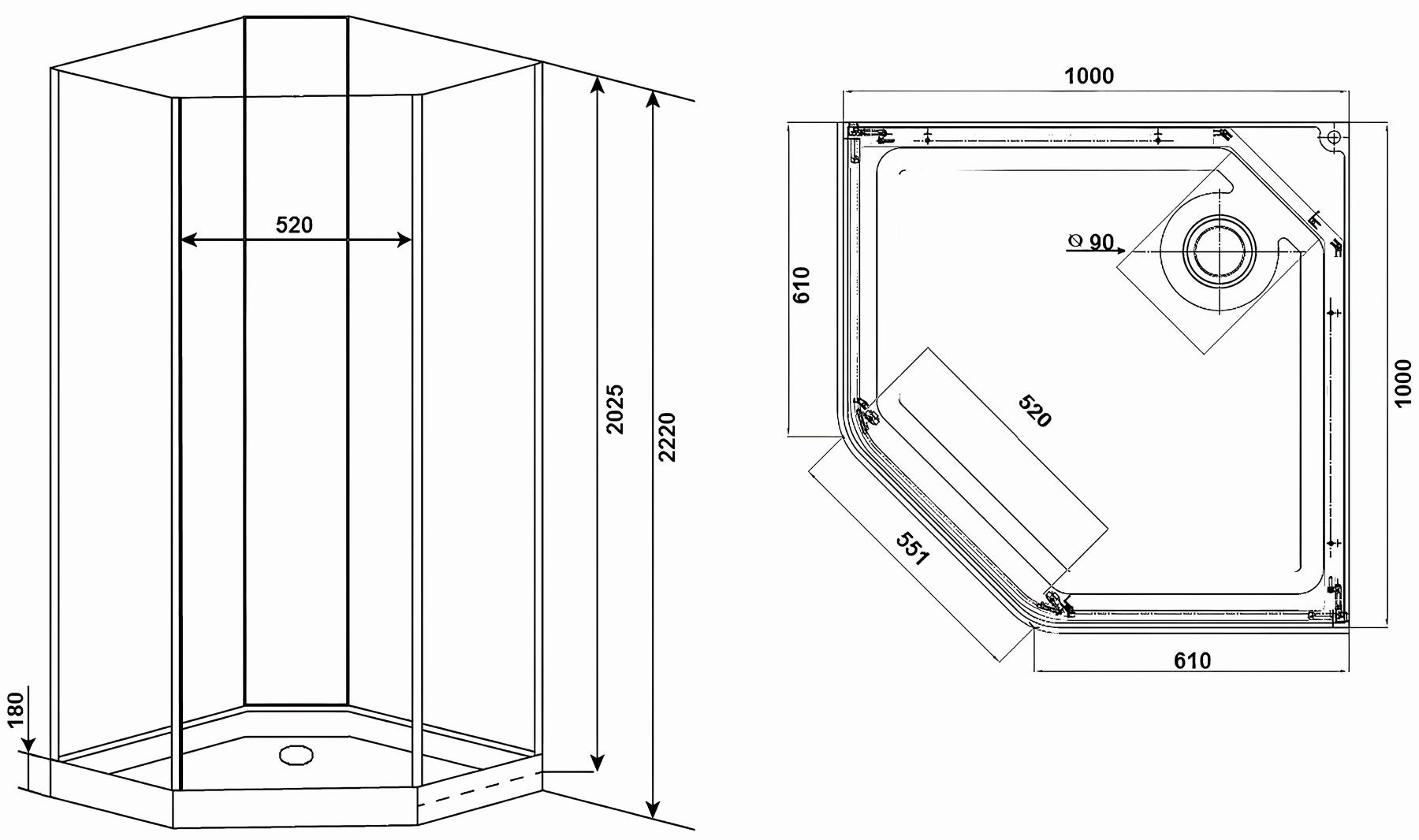 Timo Ilma 701 Душевая кабина 100x100x222