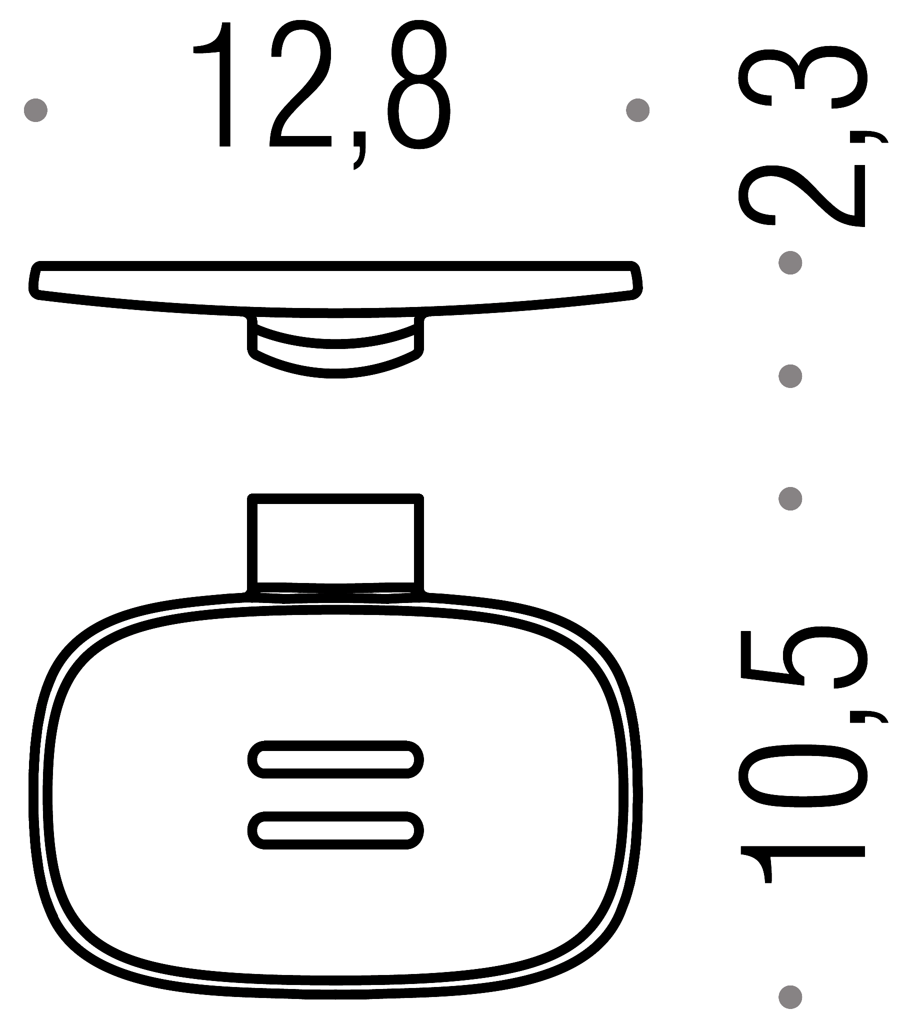 Colombo Trenta B3001NM Мыльница настенная (чёрный)