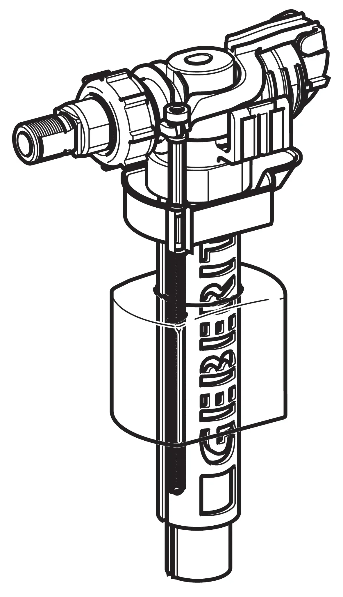 Geberit Type380 281.004.00.1 Заливное устройство для унитаза (боковой подвод 3/8"-1/2")