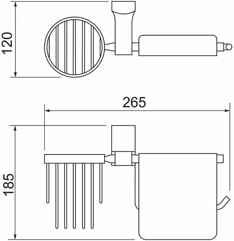 WasserKraft Leine K-5059 Держатель туалетной бумаги и дезодоранта