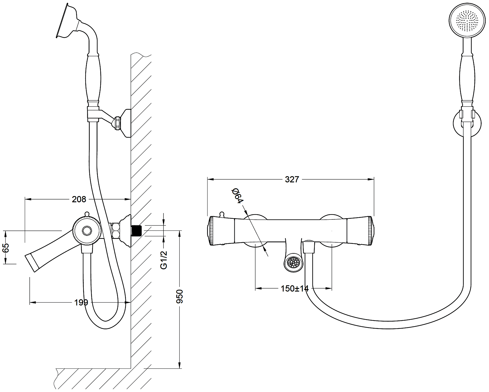 Schein Superior 8066139 Термосмеситель для ванны