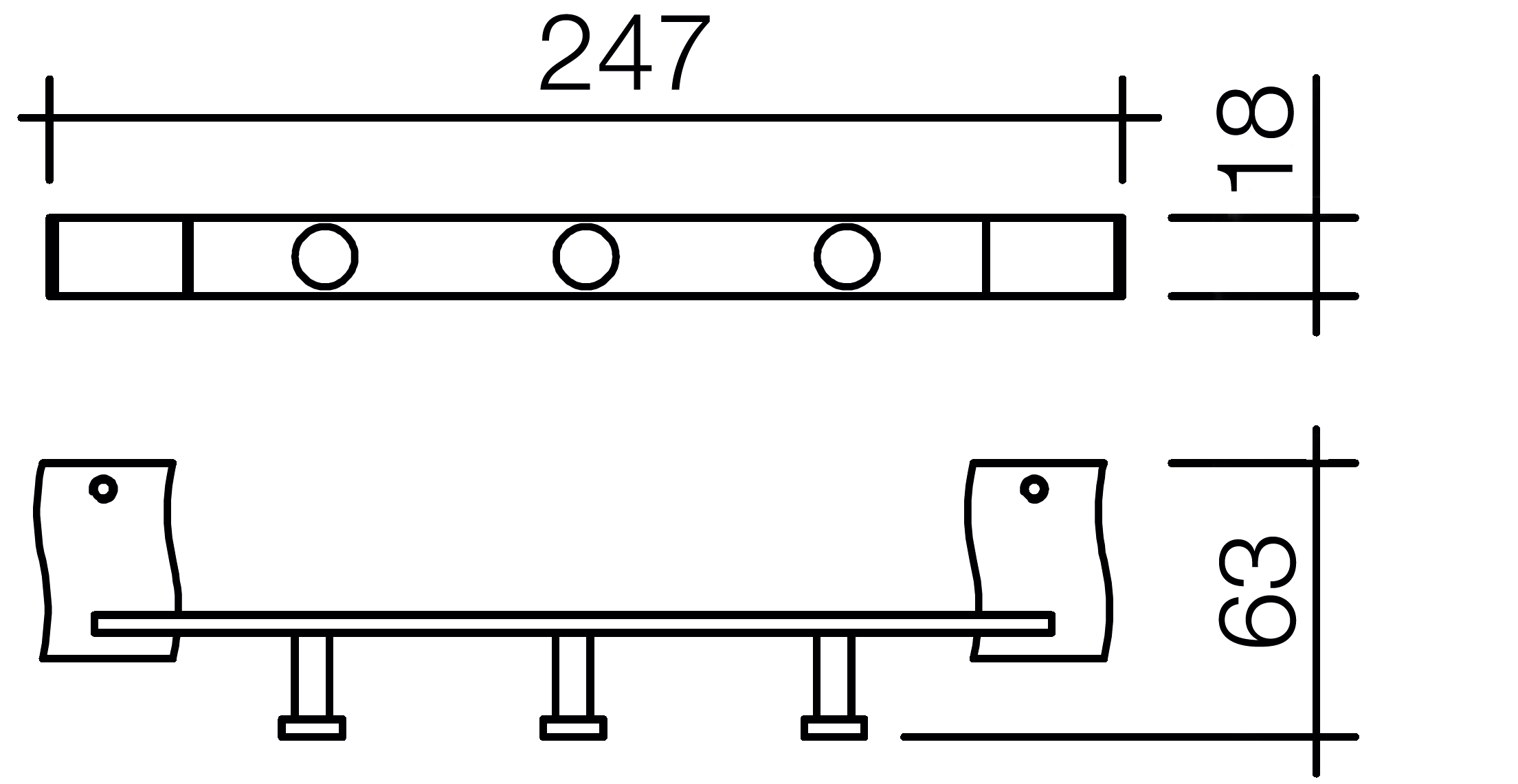 Schein Swing 321*3B2 Планка 3 крючка