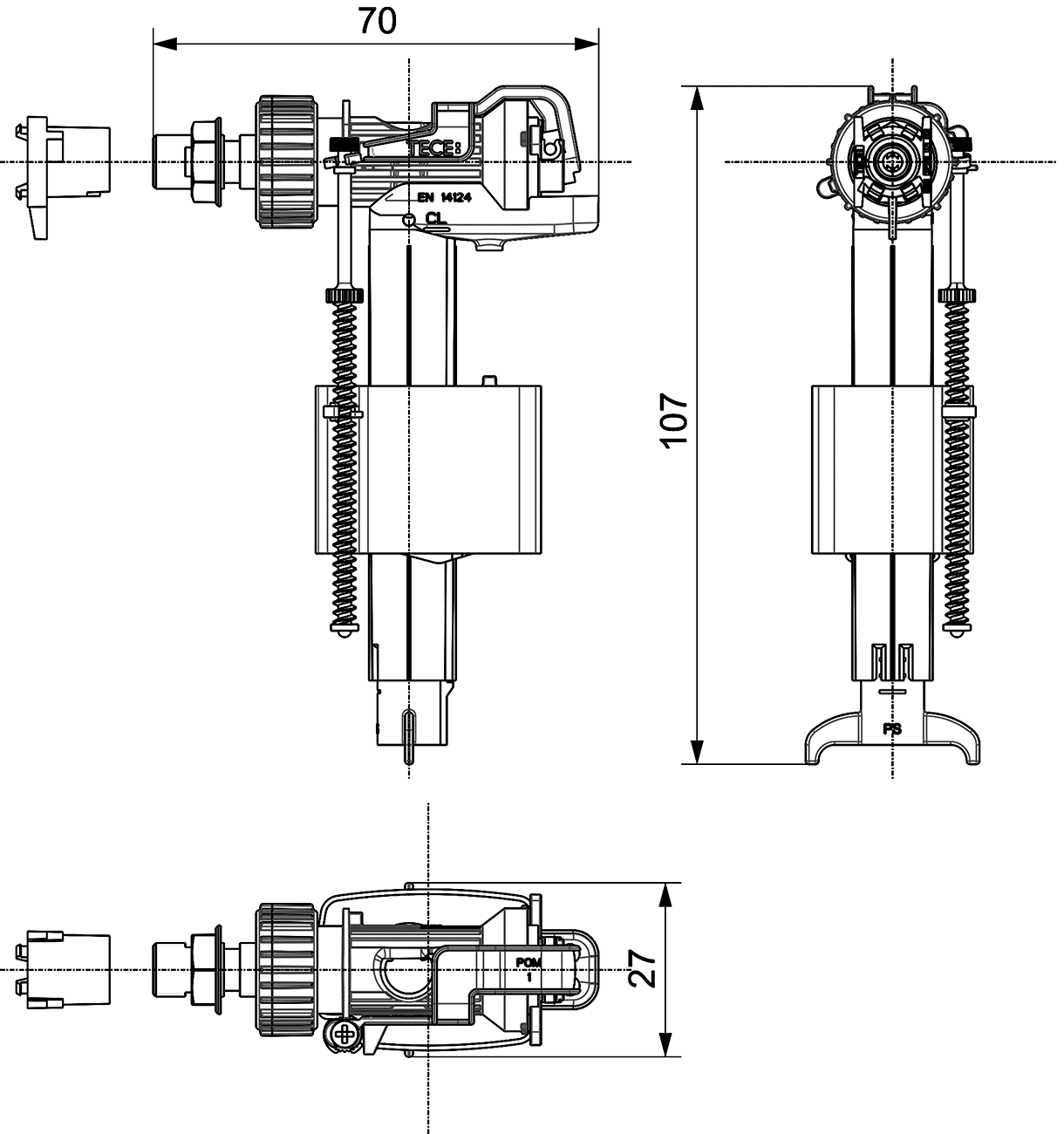 TECE F10 9820353 Наливное устройство для системы инсталляции