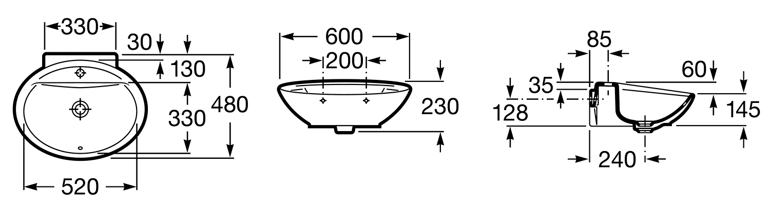 Roca Fontana 32787700N Раковина 600x480