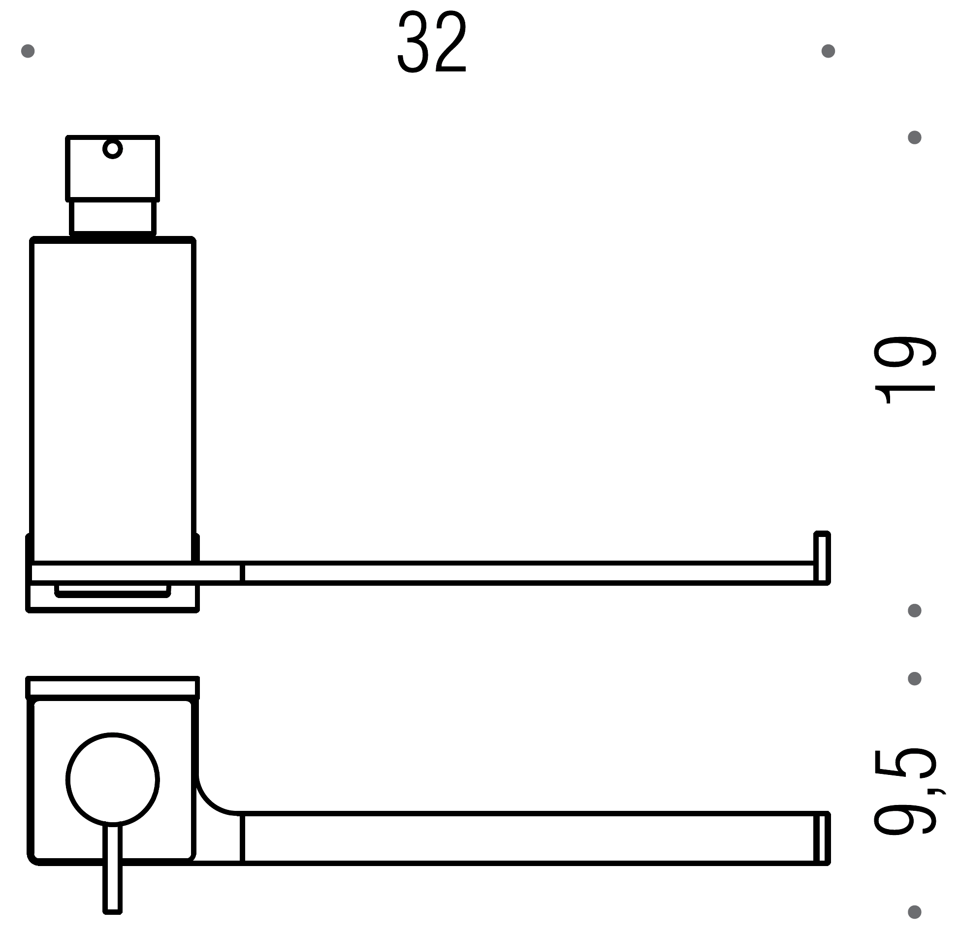 Colombo Look B1674 Полотенцедержатель с диспенсером (хром)