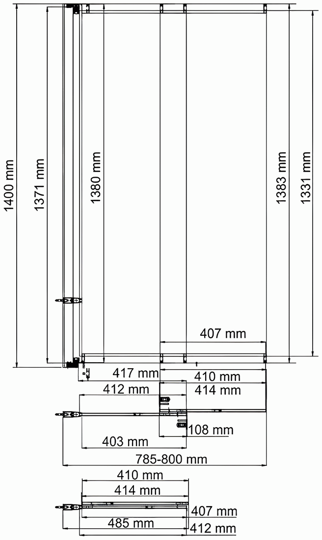 WasserKraft Main 41S02-80 WasserSchutz Штора для ванны 800x1400