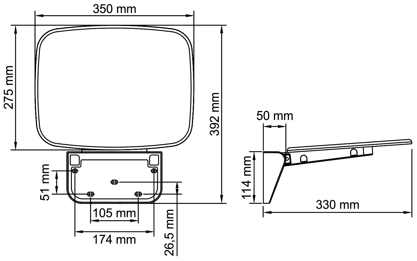 WasserKraft SS402 Откидное сиденье для душа (чёрный)