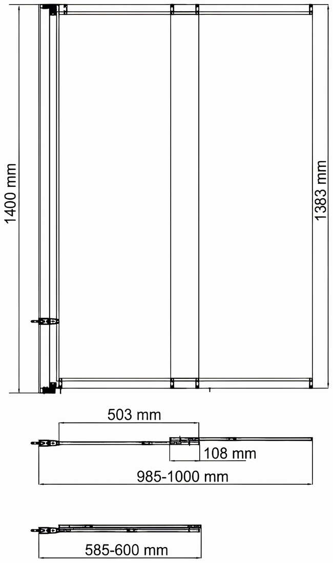 WasserKraft Main 41S02-100 WasserSchutz Штора для ванны 1000x1400