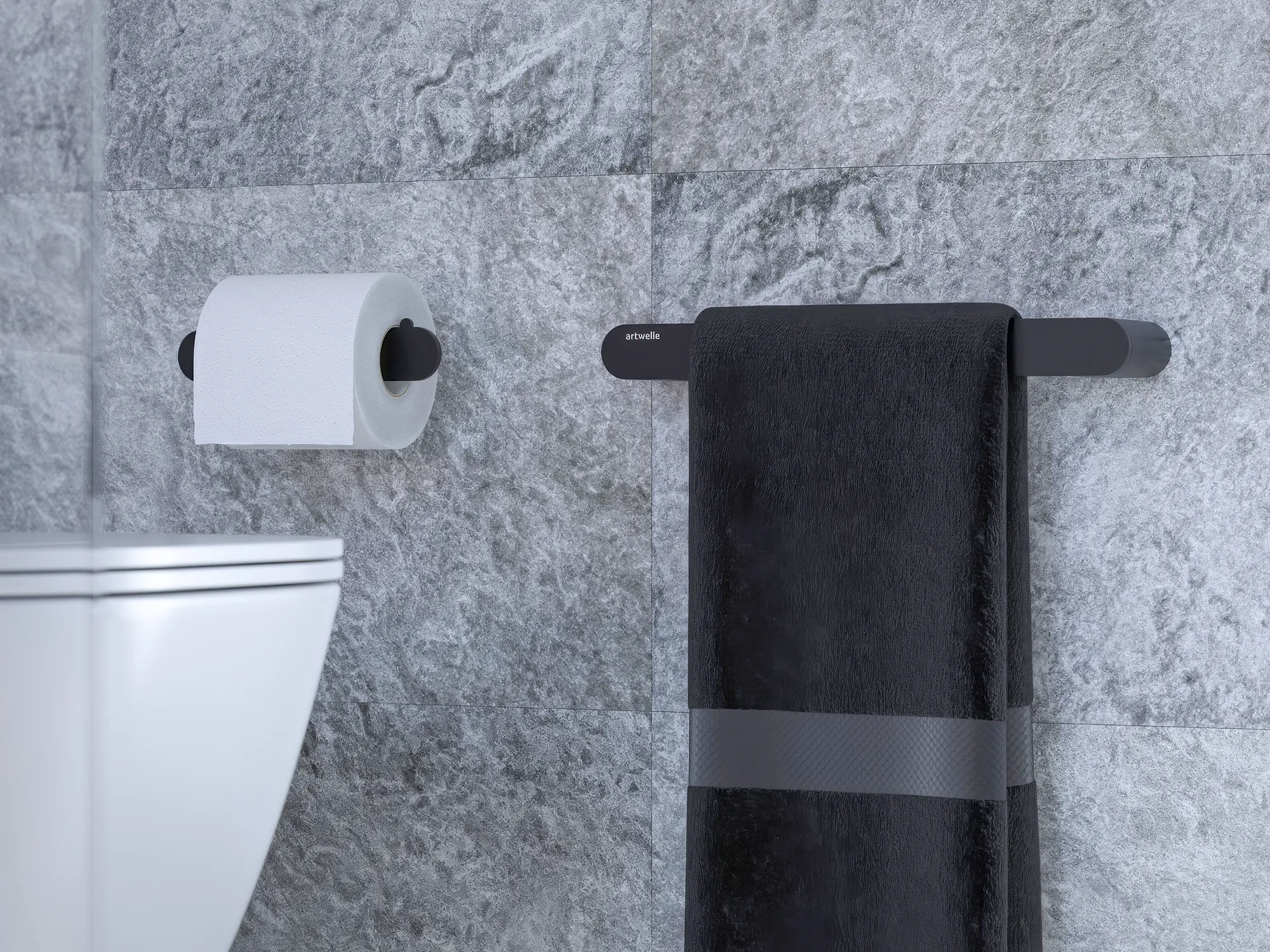ArtWelle Schwarz 7713 Полотенцедержатель 30 см (чёрный)