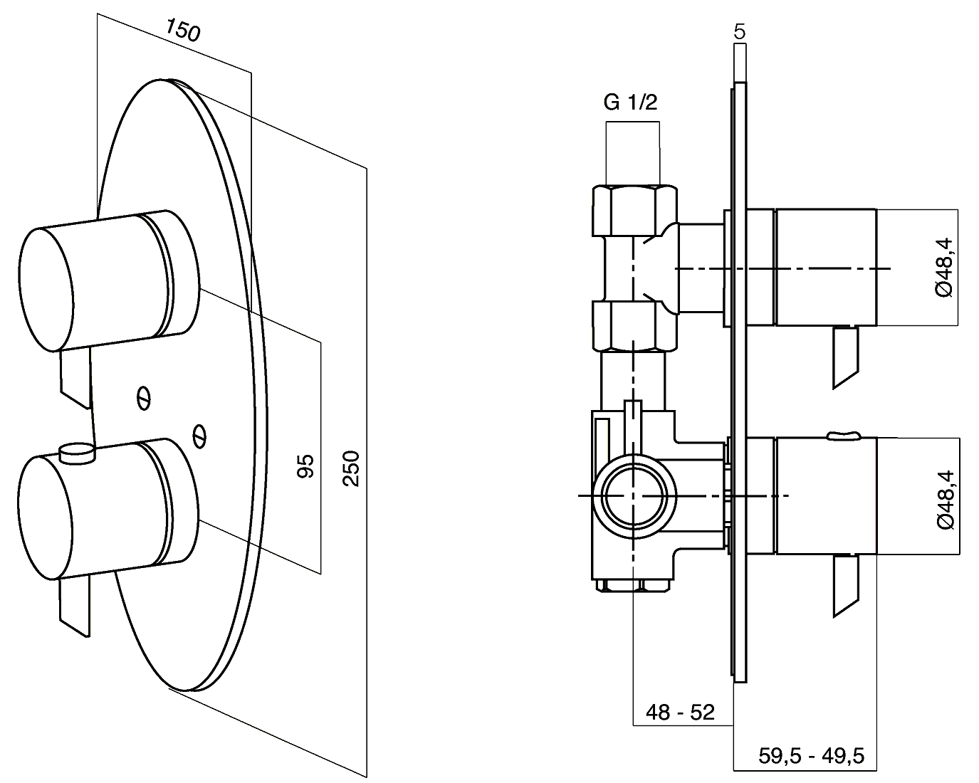 AM·PM Awe F1590000 Встраиваемый смеситель